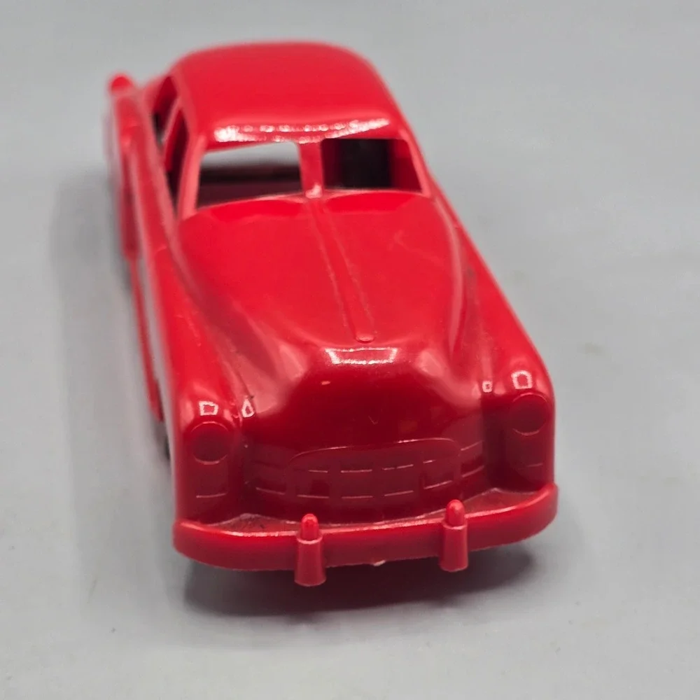 Vintage Irwin Hard Plastic Toy Cars Set Black Pickup Truck and Red Sedan